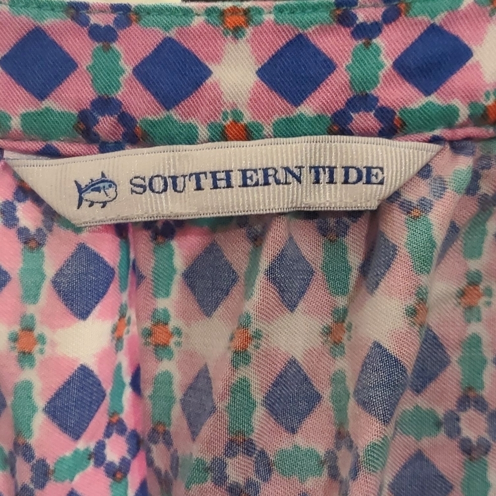Southern Tide Ashlee 4239 Multicolor Long Sleeve Dress - Picture 4 of 6